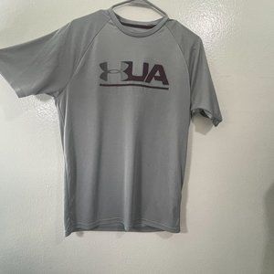 Under Armour UA Athletic T-Shirt Loose HeatGear Shirt, Grey - M